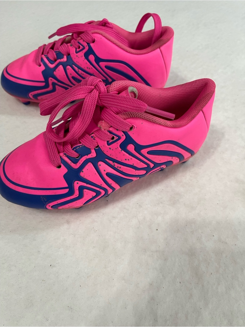 Dream Pairs Soccer Cleats Pink Purple Outdoor Sports Shoes Kids Size 10